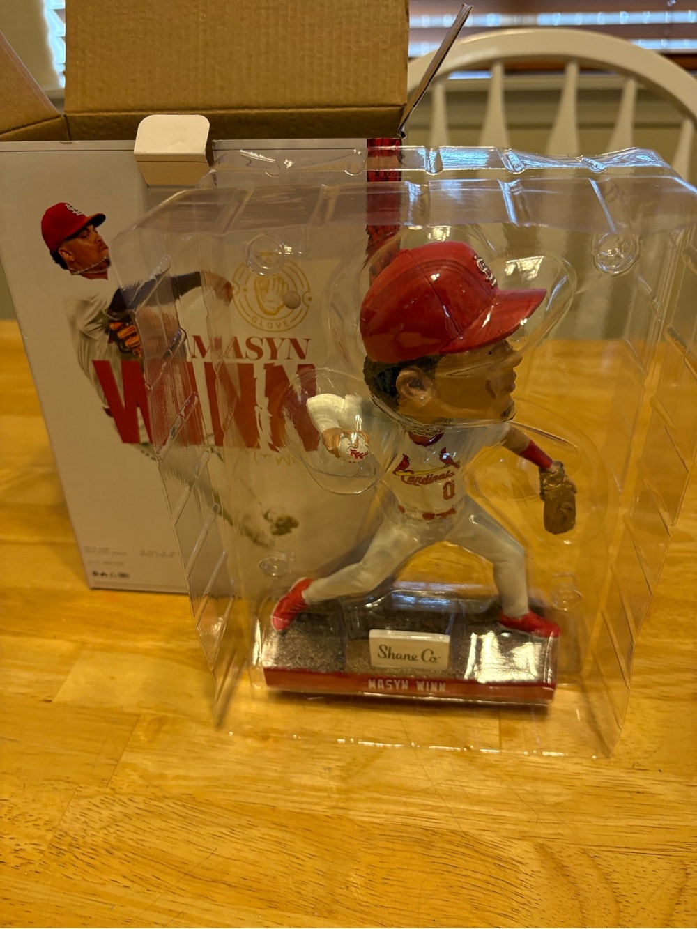Red Baseball Player Bobblehead - Home Accent